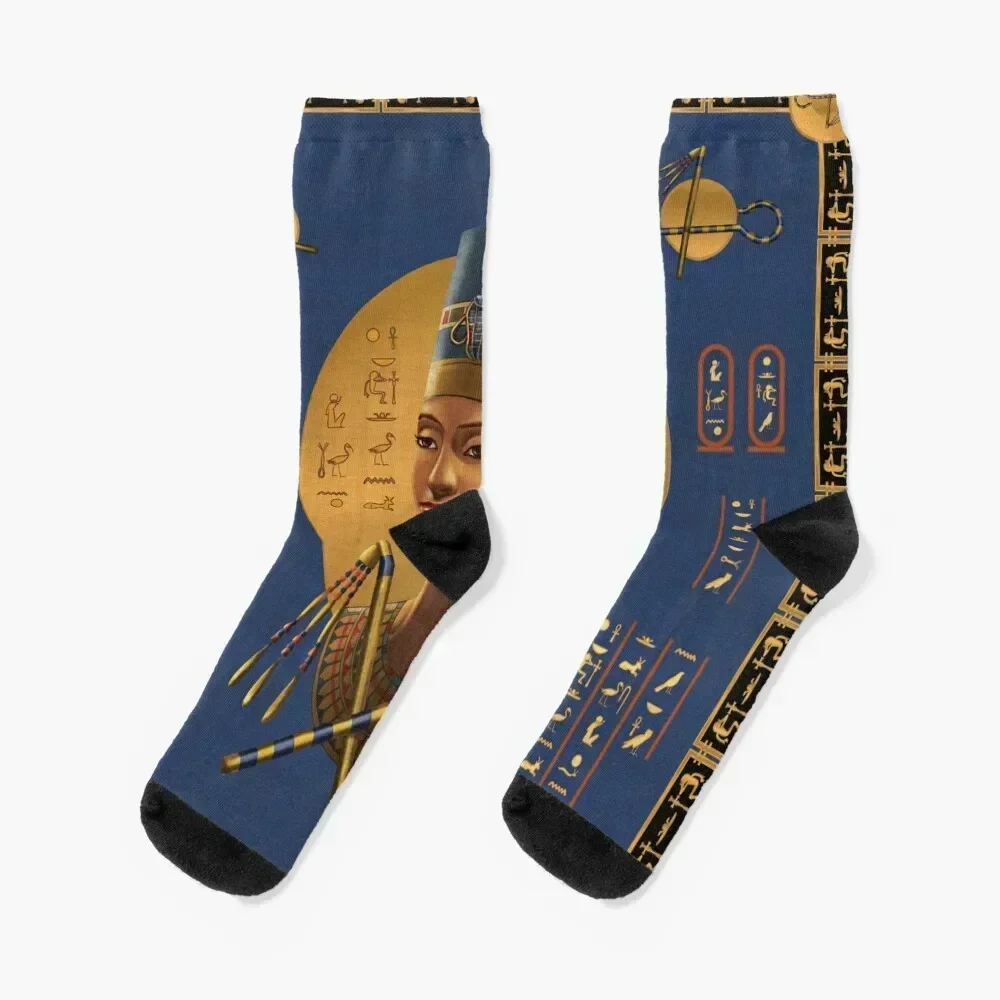 

Blue Nefertiti Socks custom floor kids Boy Child Socks Women's