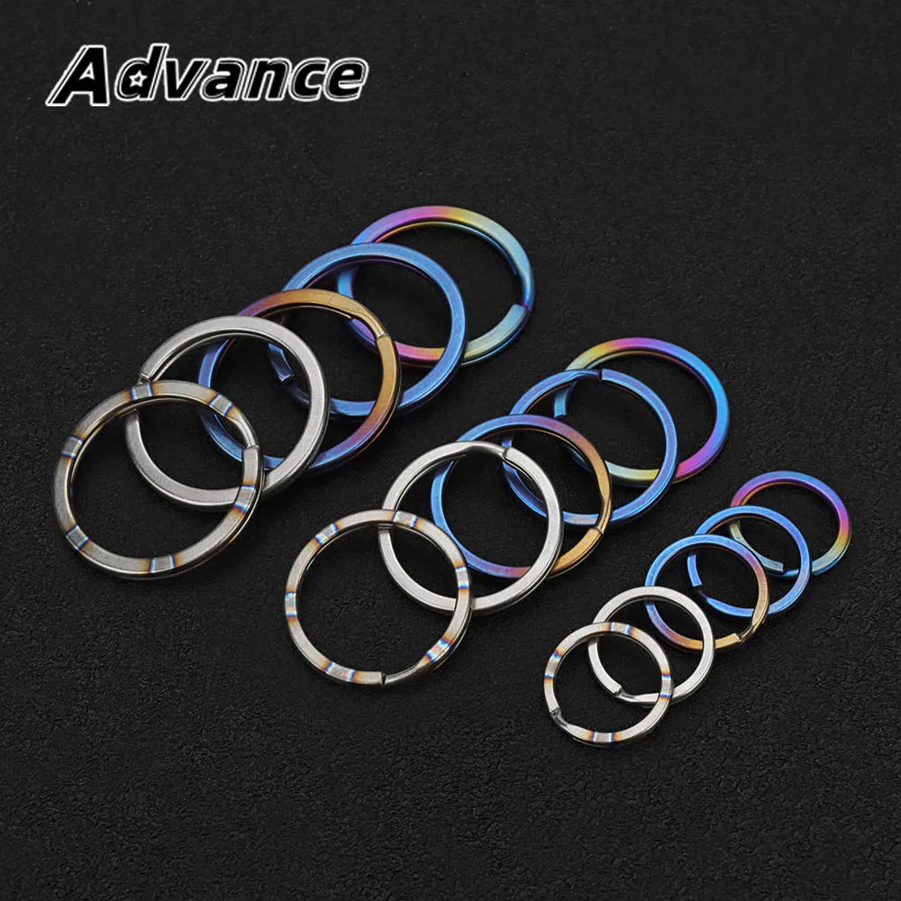 3pcs Mix 20/30/35mm Keychain Titanium Alloy Keyring EDC Outdoor Small Tool Titanium Ring Accessories