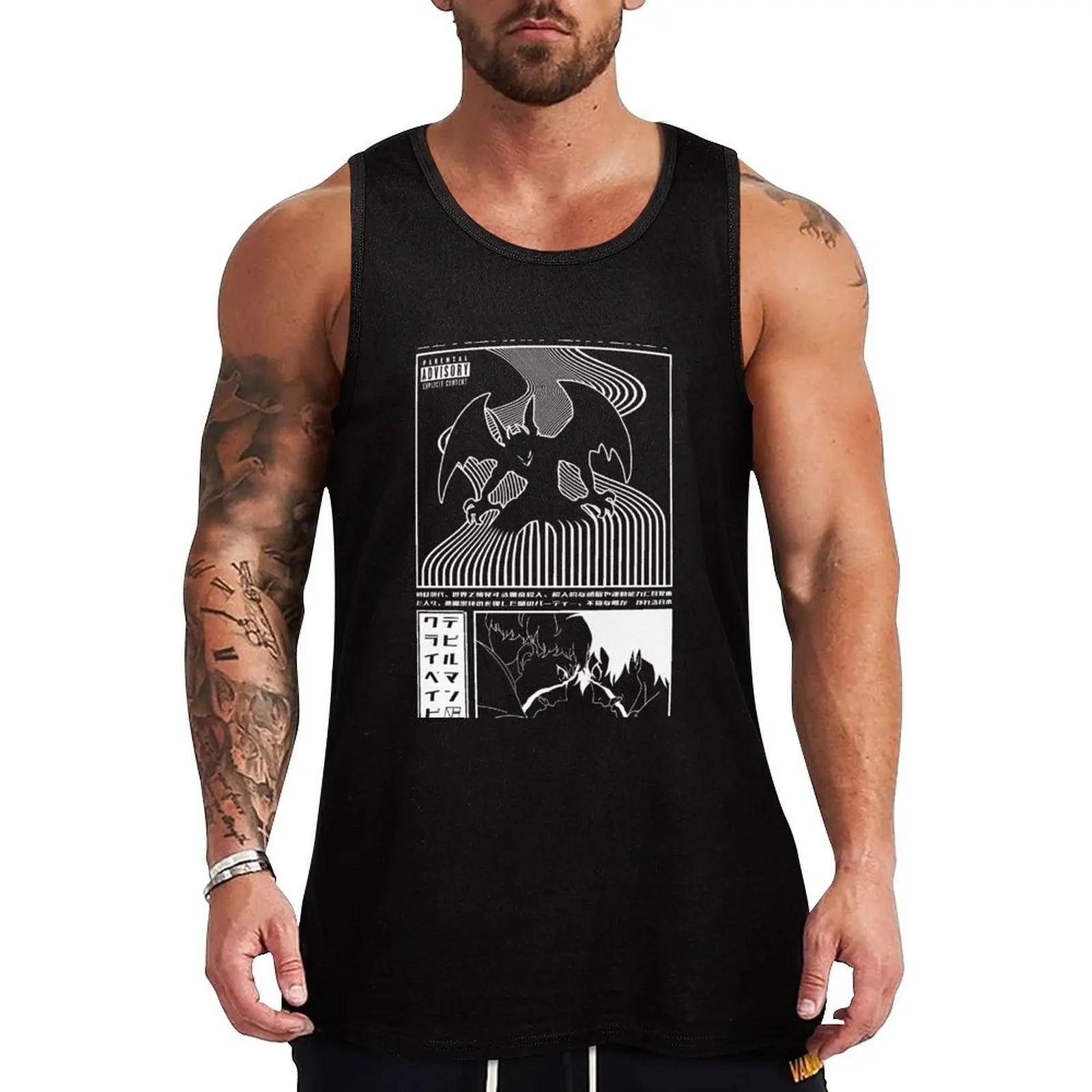 

DEVILMAN CRYBABY Tank Top gym t shirt men Top gym clothes for man t shirts