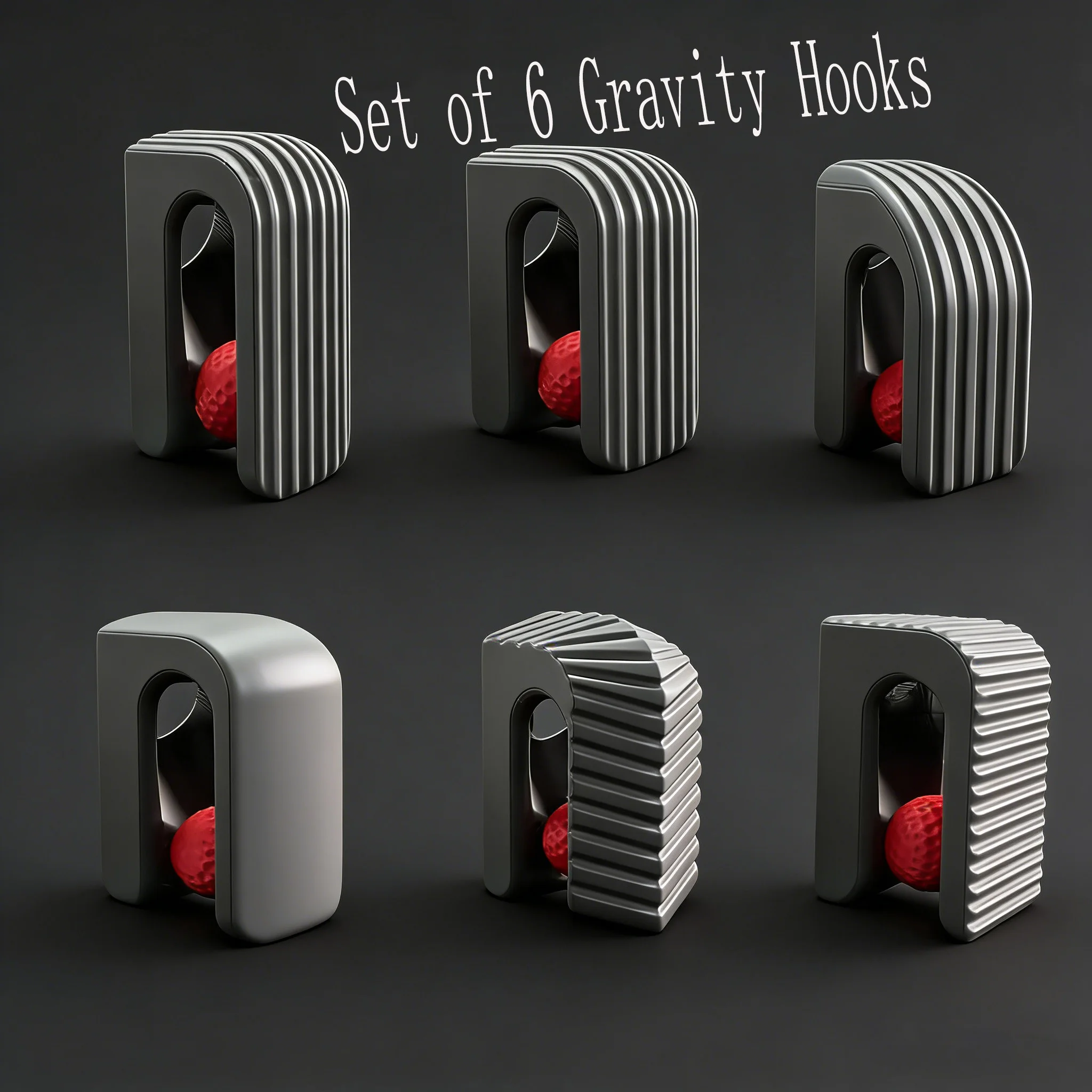 Six-Piece Multifunctional Combination Set with No-Drill Gravity Hooks, Traceless Bathroom and Toilet Hangers, Versatile Storage Solution for Multiple Settings, Available in Multiple Colors