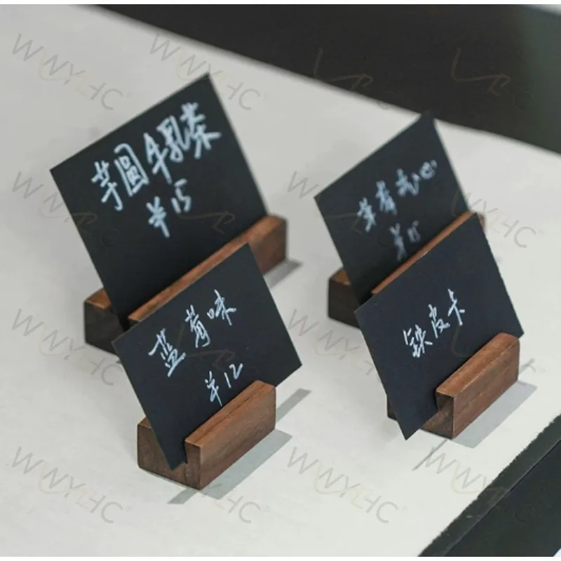 5pcs Wooden Handwritten Price Tag Strip Suitable For Bakery Cake Hotel Price Display Sign Board