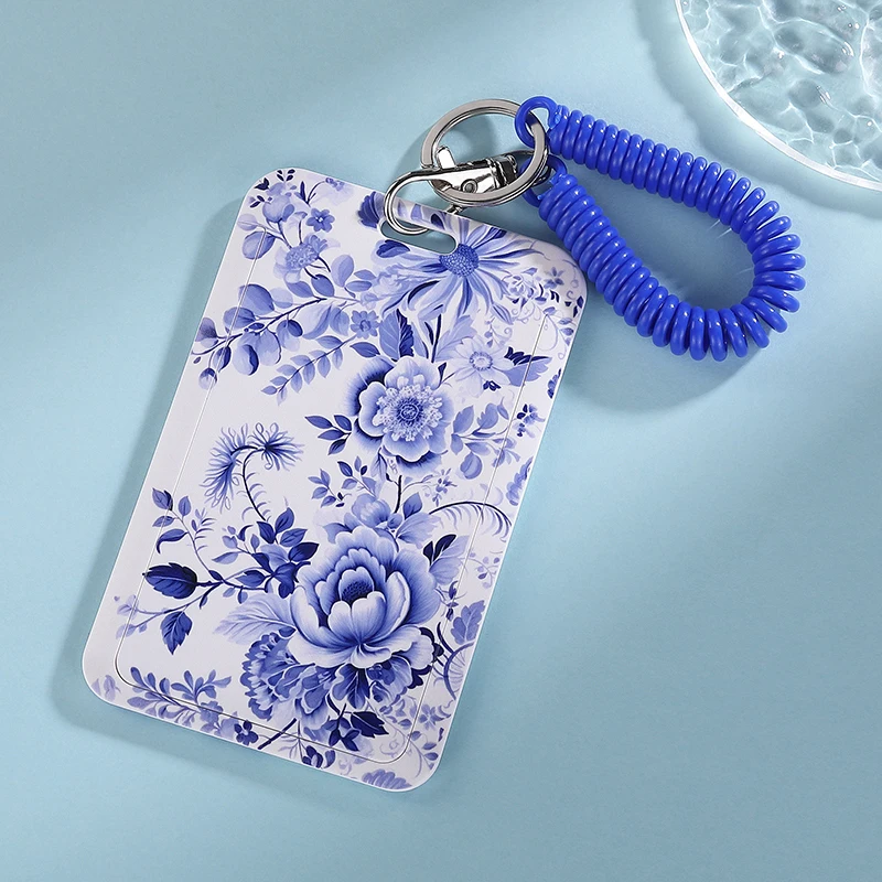 1PCS Ins Style Flower Card Holder Student Bus Subway Card Meal ID Holders Protection Case Pick-up Card Anti-lost Hard Shell