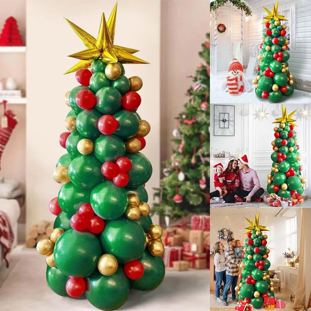 

Christmas Theme Party Balloons Decorations Christmas Tree Foil Balloons Merry Christma Party Supplies New Year Xmas Tree Decor