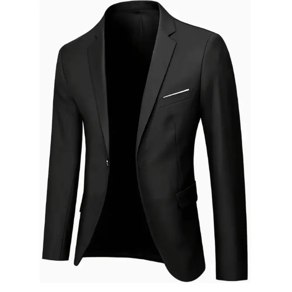 

Plus Size Men's Business Fashion Suit Jacket Slim Fit Casual Long Sleeve Spring Blazer Young Professional Office Wear
