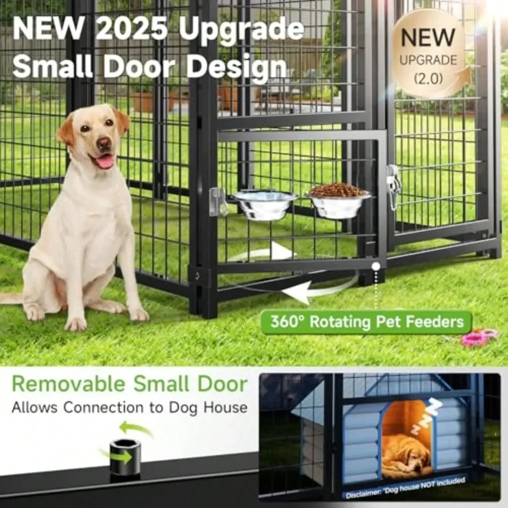 

OUT OF STOCK — Please Do Not Order. Outside Dog Kennel Outdoor Dog Run Enclosure 8'x4'x6' Including Roof, Heavy Duty Welded Wir