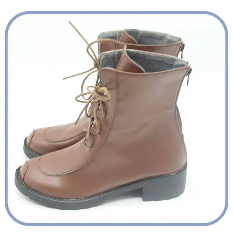 25COSSilent Witch Monika zapatos de Cosplay zapatos de cuero PU botas de Carnaval de Halloween accesorios de Anime accesorios de Cosplay hechos a medida