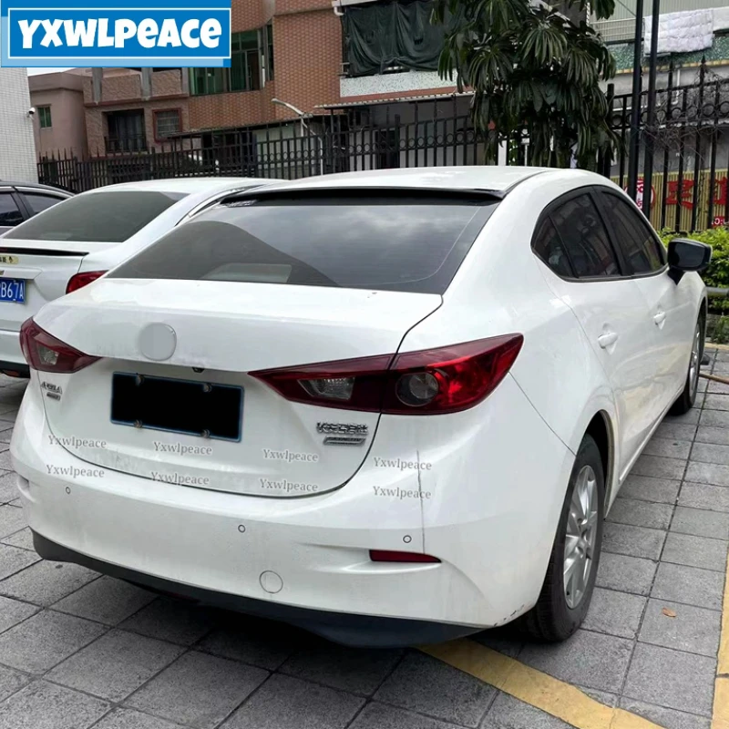 

For Mazda 3 Axela Spoiler 2014 2015 16 2017 High Quality ABS Plastic Primer Color Rear Window Roof Spoiler Body Kit Accessories