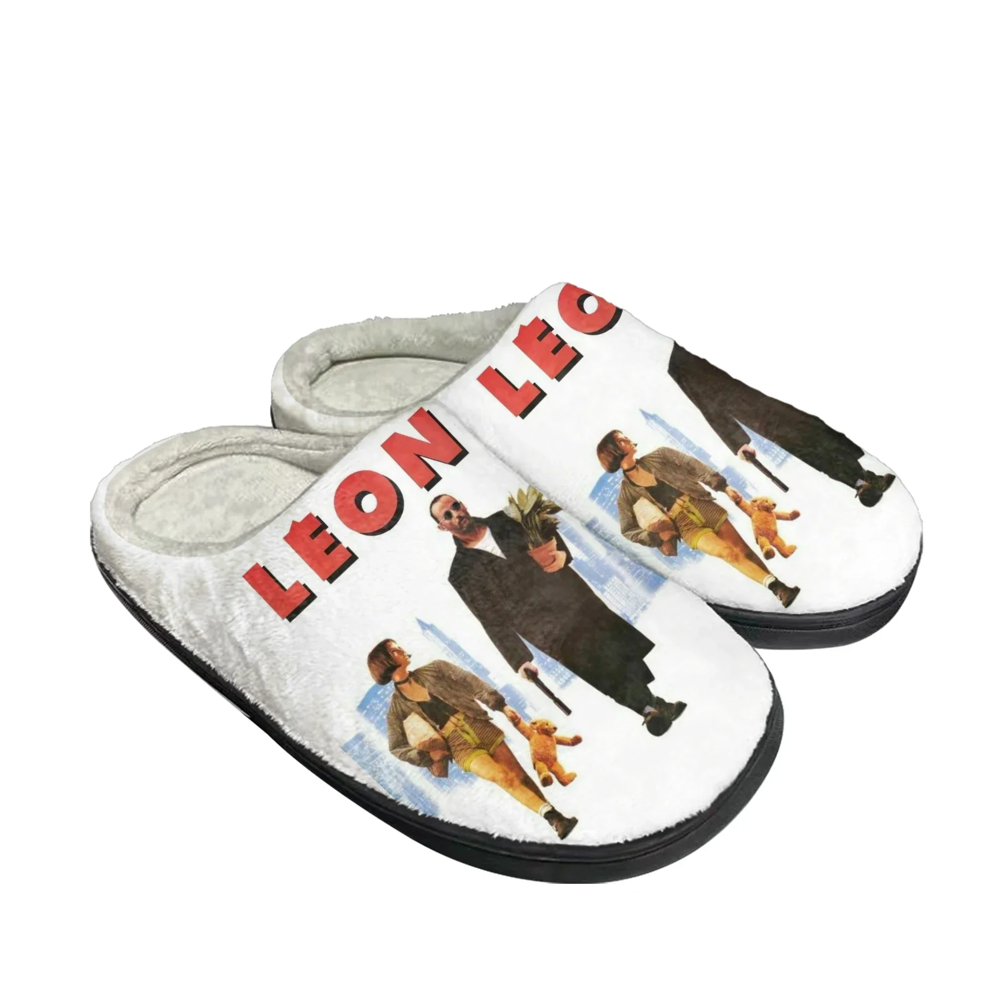 LEON The Professional Léon Home Cotton Slippers Mens Womens Plush Bedroom Casual Keep Warm Shoes Indoor Customized Shoe view 2
