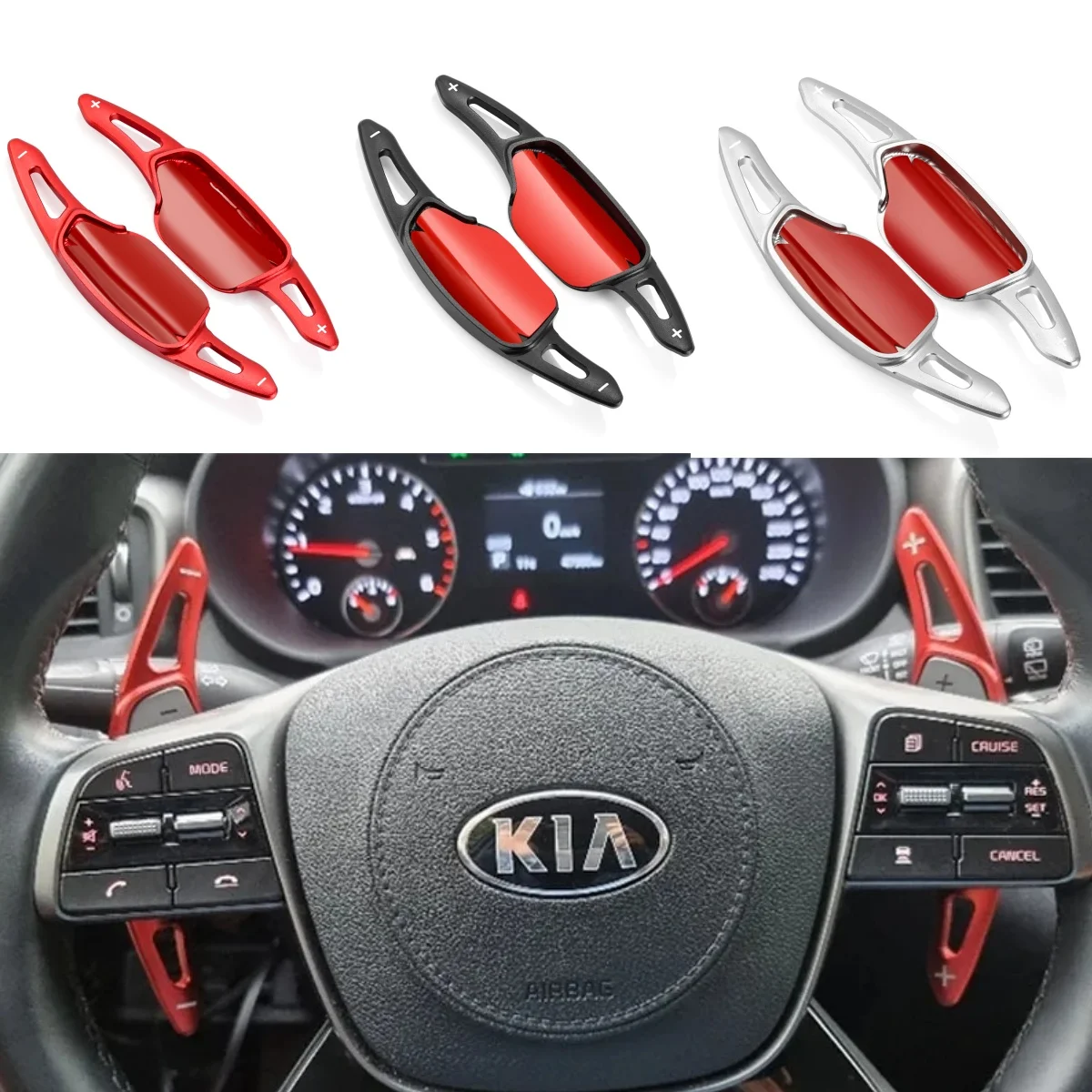 Shift Paddles For Kia Sorento 4 UM MQ4 GT-Line X-LINE Plug-In Hybrid 2016-2024 Car Steering Wheel Extension Shifter Sticker