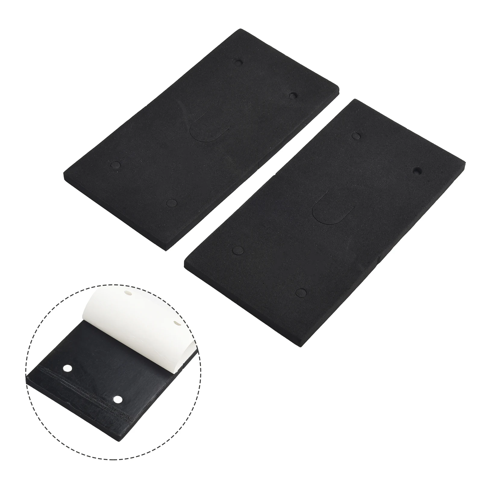 2pcs Self-Adhesive Foam Replacement Sander Back Pad With 4 Holes Mat Pad For 9035 Sander Machine 18.5X9.3X0.8cm