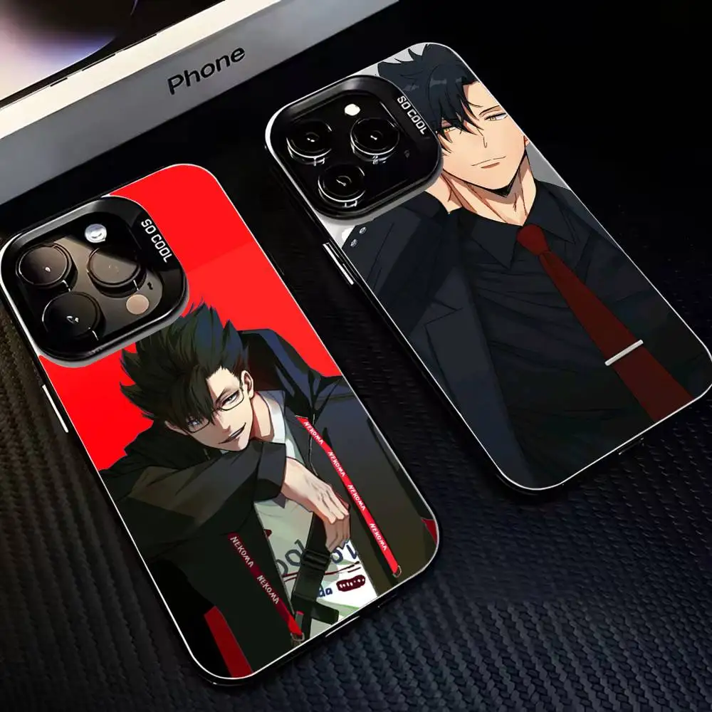 

Tetsuro Kuroo Anime Phone Case For iPhone17,16,15,14,13,12,11 Plus,Pro Max Black Matte Shockproof Cover