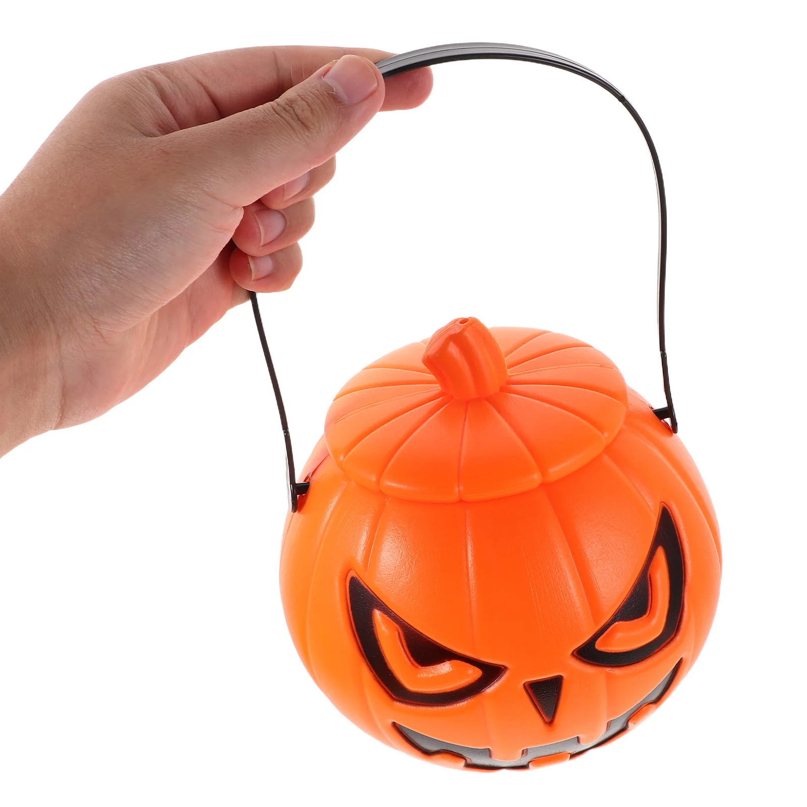 

3pcs Large Plastic Pumpkin Bucket Halloween Candy Holder For Kids Party Favor Container Jackolantern Snack Bucket Holiday