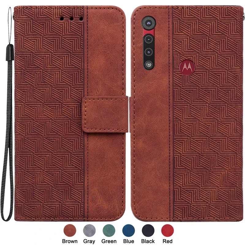 For Motorola Moto G8 Play Capa for Funda Motorola Moto G8 Plus Moto G8 Case Fashion Magnetic Geometric Textile Wallet Book Cover