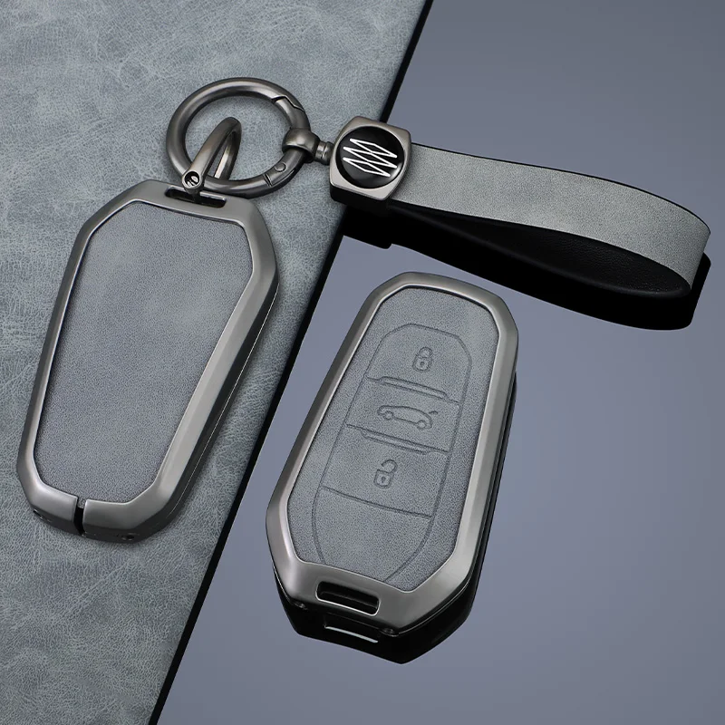 

Alloy Car Key Case Cover Shell For Peugeot 2008 3008 4008 5008 308 408 508 For Citroen C1 C2 C4 C6 C3-XR Picasso Grand DS3 DS5