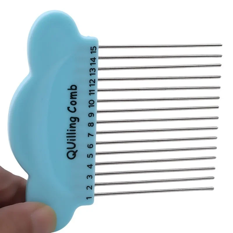 12 قطعة من مشط اللف الورقي المصنوع من الفولاذ المقاوم للصدأ، أداة حرفية ذاتية الصنع، تصميم كرتوني للف الورق المصنوع يدويًا #2