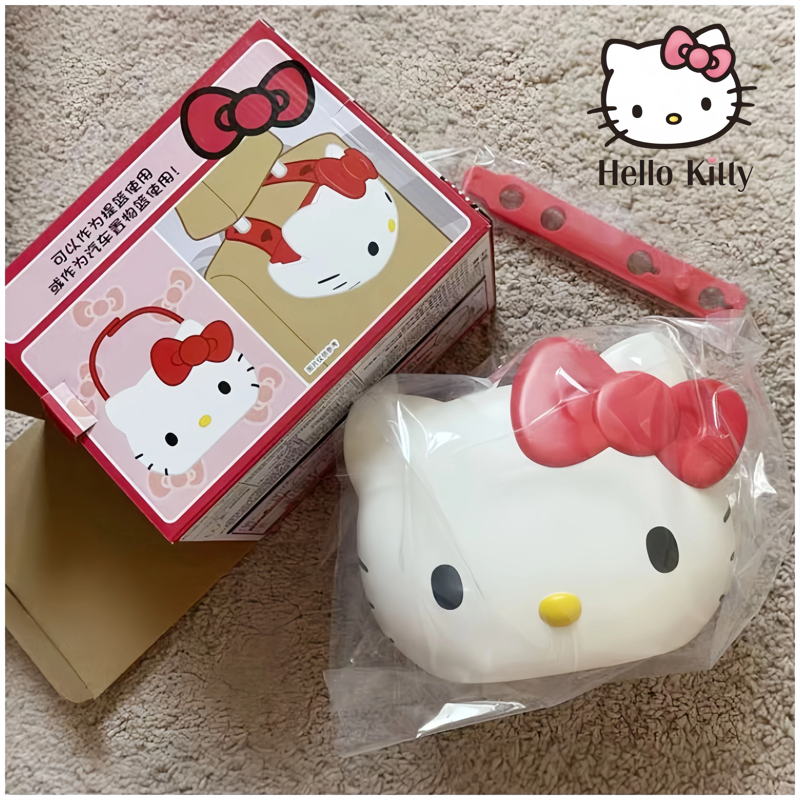 New Sanrio Hello Kitty Kawaii Cartoon Mcdonalds Vehicle Shopping Basket Storage Box Anime Toys For Girls Children Birthday Gift