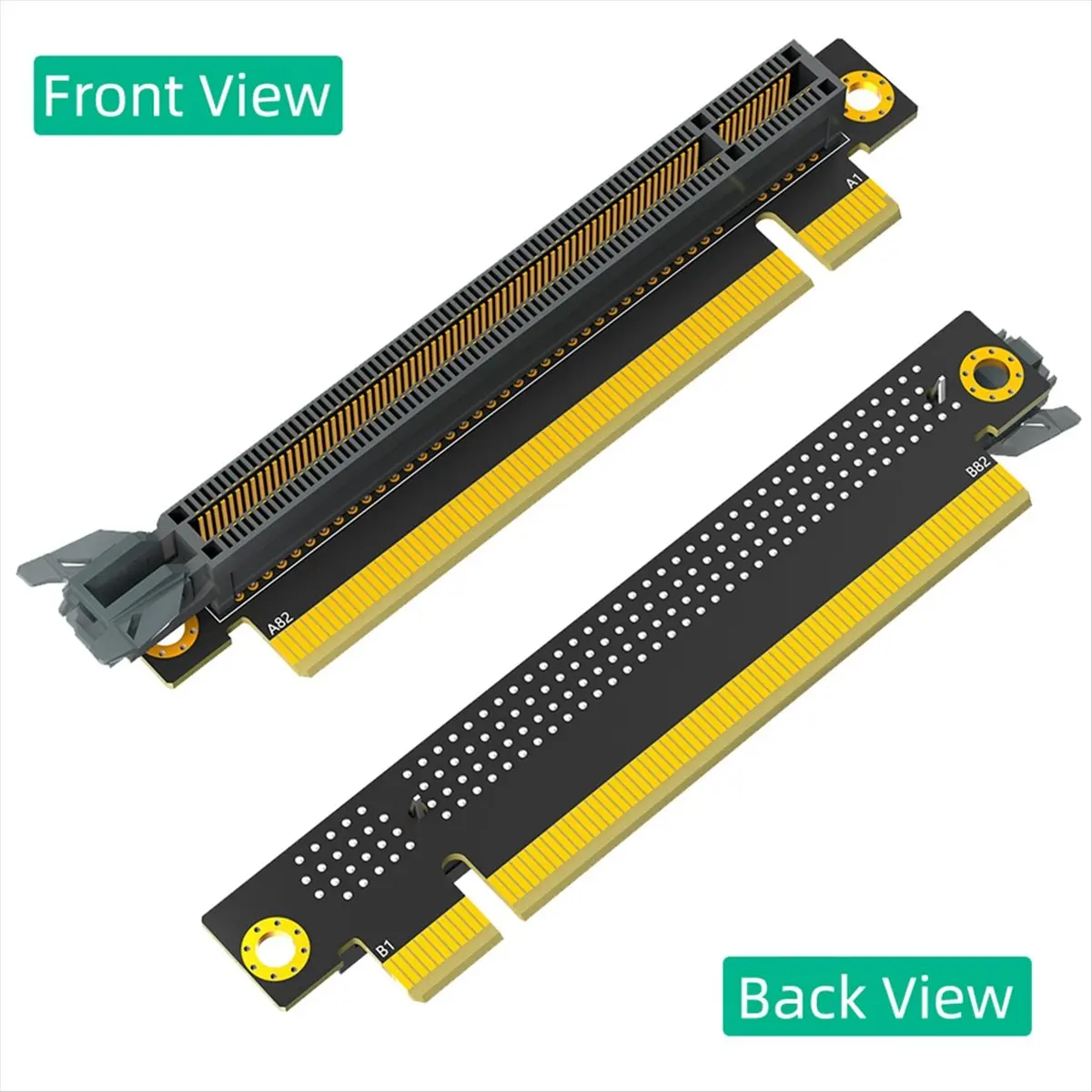 A59E PCI-E 16X 3.0 90 Degree Reverse Male to Female Riser Card for 1U Server (Installation Direction Towards CPU)