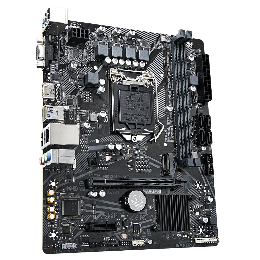 For GIGABYTE H510M H V2 Motherboard H470 LGA 1200 DDR4 Micro ATX support i9-10900 11600 10400 10100 11700 cpu view 2