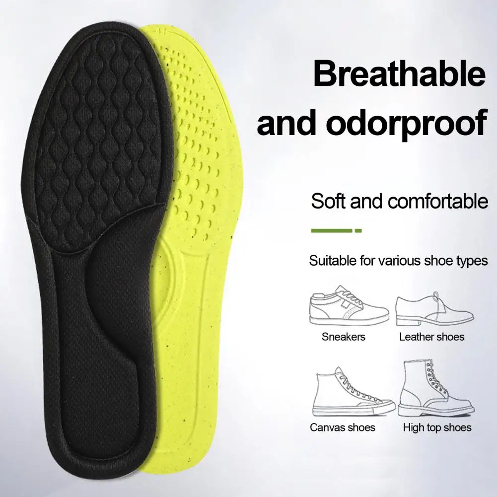 Comfortable Shoe Inserts Breathable Sweat-absorbing Shoe Insoles for Men Women Comfortable Cushioning Foot Massage for Running