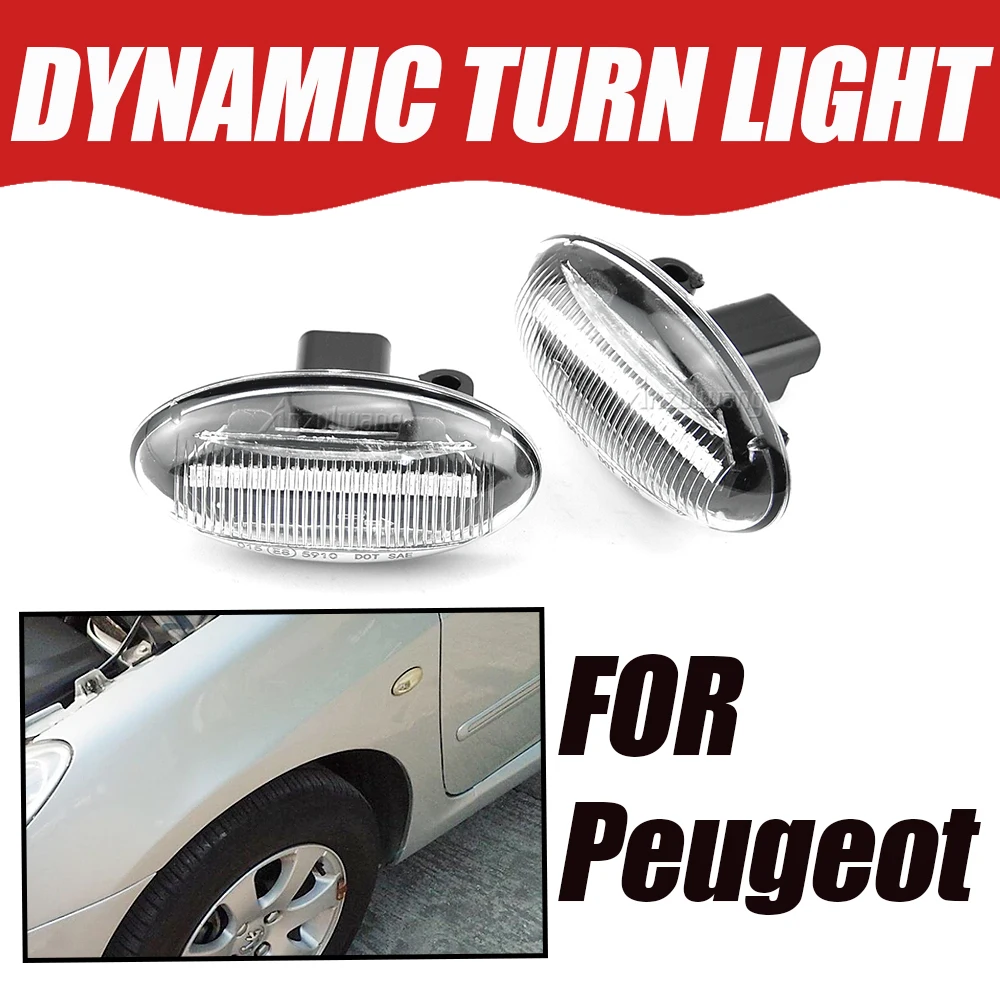 

Динамический светодиодный указатель поворота, боковой повторитель поворота, подходит для Peugeot 307 407, для Citroen C1 C2, индикатор поворота.