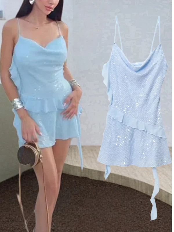 Doce puro desejo verão novo feminino dr grânulo decoração ort strapl midi saia casual chique sle meados de cintura design