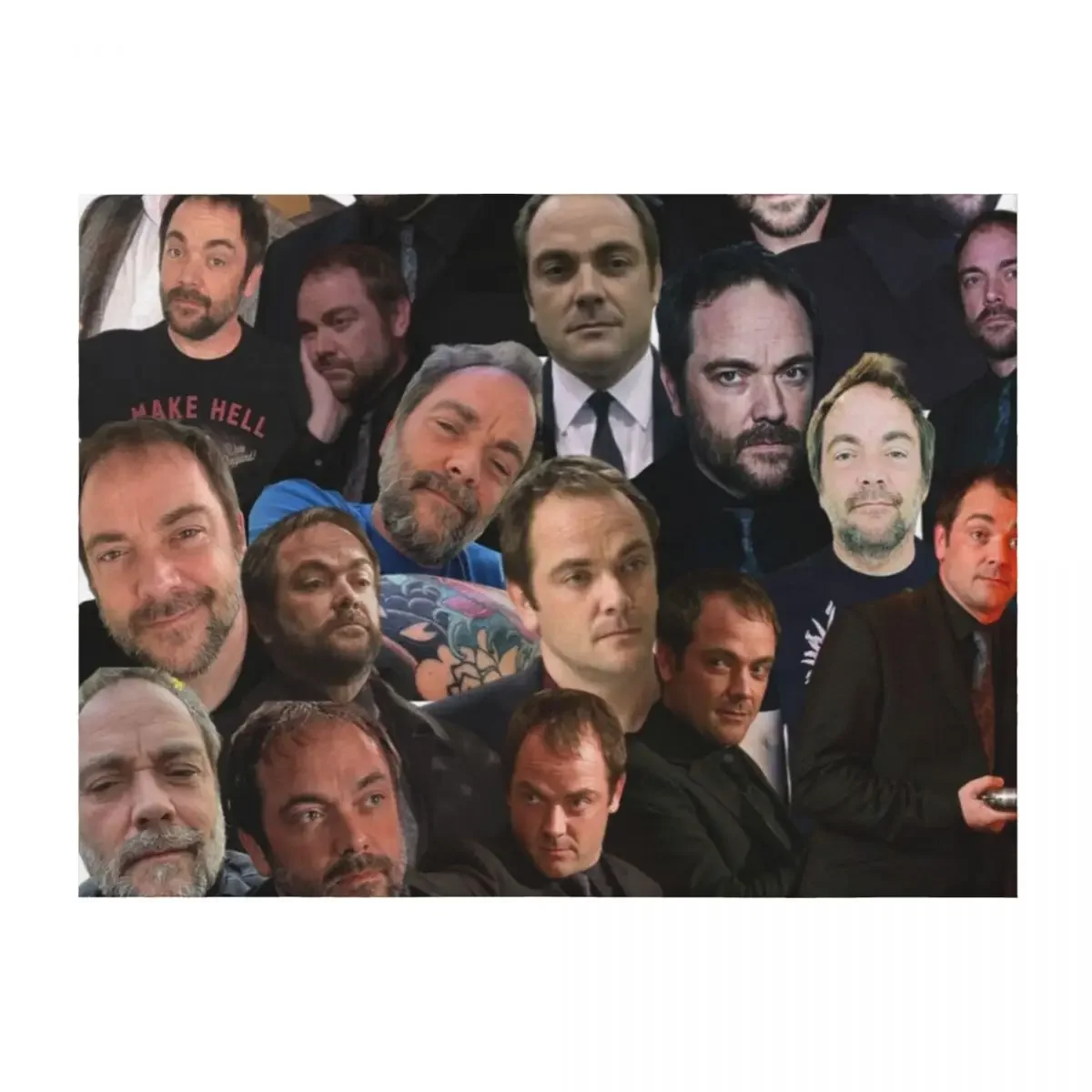 

Mark Sheppard photo collage Throw Blanket Thermal Hairys Single Luxury Brand Blankets