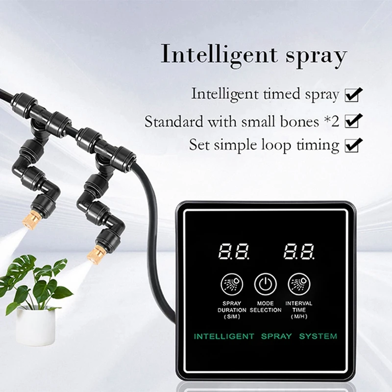 Touch Screen Automatic Mist Rainforest Sprays Intelligent Ecological Cylinder Electronic Timer Sprinkler System Kit