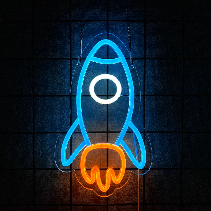 Rocket Neon Sign Fo…