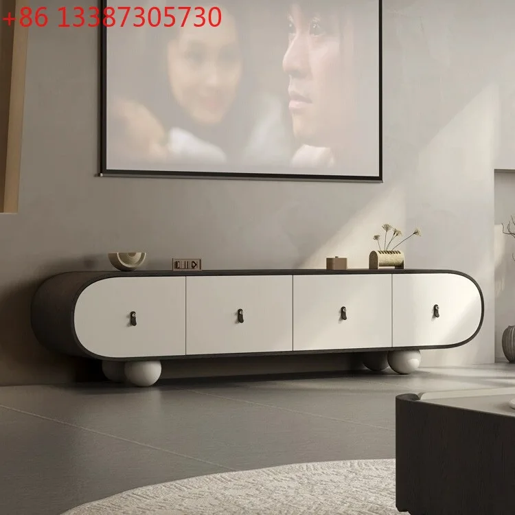 

Light luxury modern TV cabinet living room home paint TV cabinet