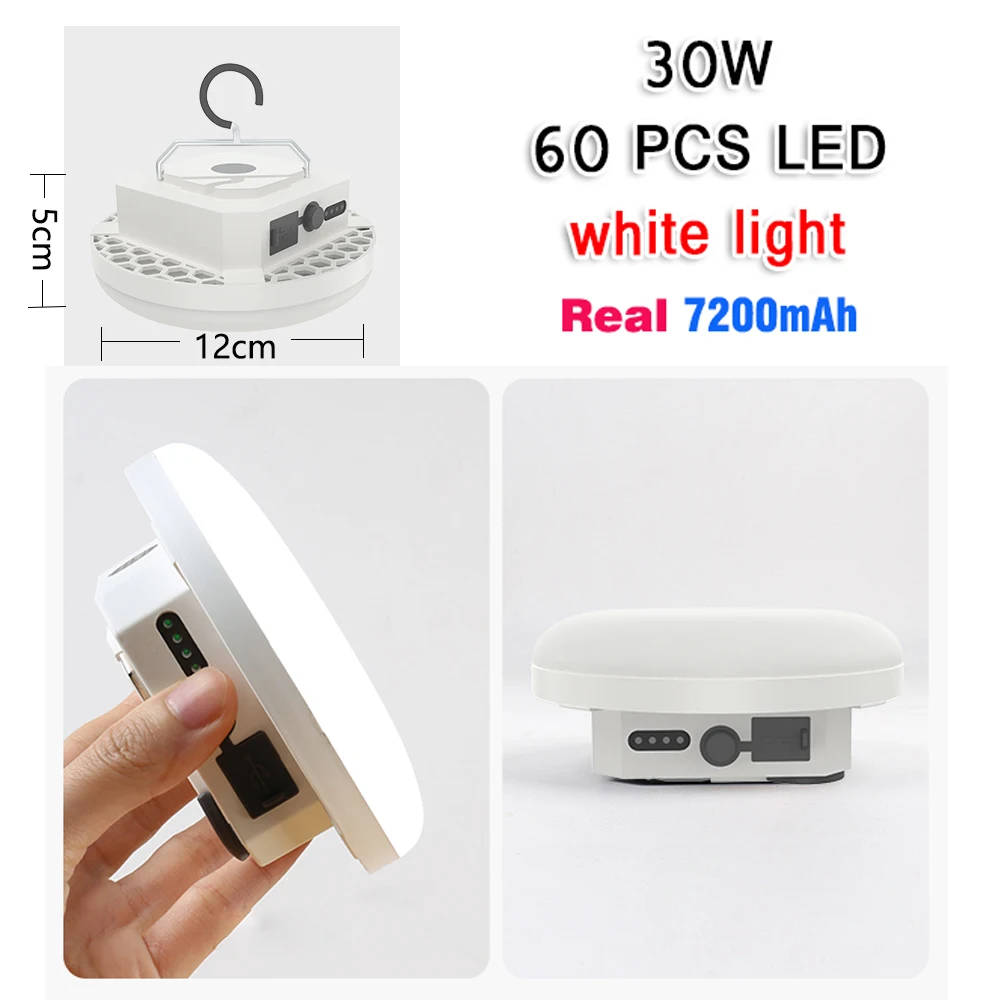 Linterna LED recargable de 13500mAh para acampar, luz fuerte con imán, 8 horas + Zoom, linternas portátiles, luces para tienda, iluminación de reparación de trabajo