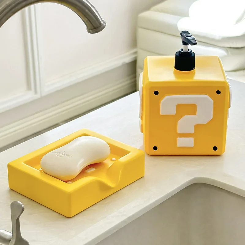 Question Mark Soap Dish Drain Tray Soap Container Home Decor Lotion Dispenser Bottle Travel Essentials Bathroom Accessories