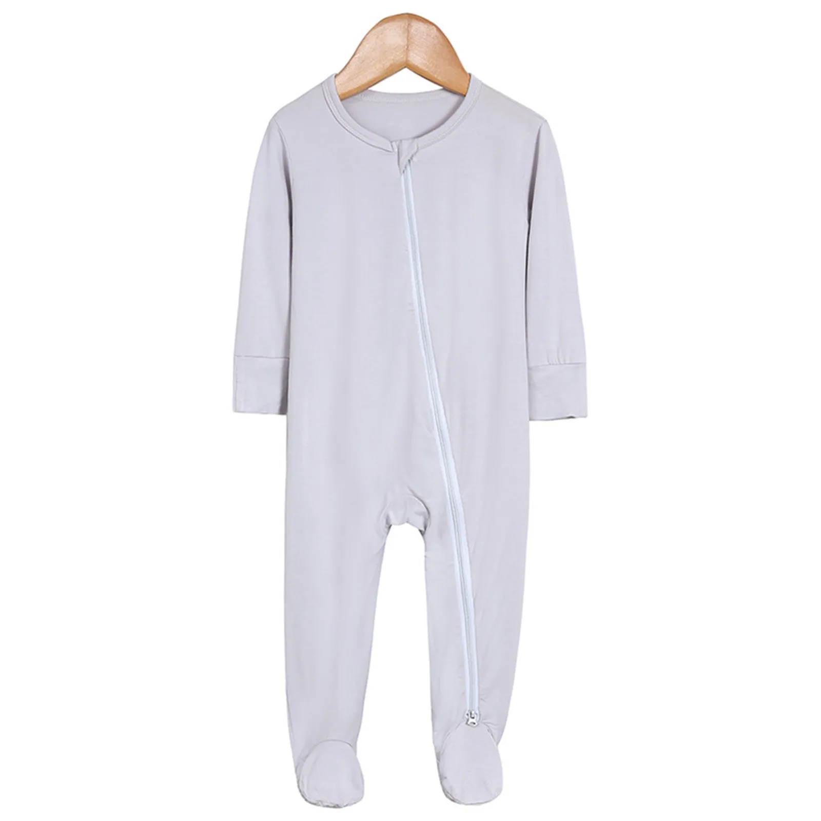 2024 Newborn Baby Bamboo Fiber Romper Solid Breathable Long Sleeve Clothes For 0-24M Boy Girl Jumpsuit Infant Loungewear Pyjamas