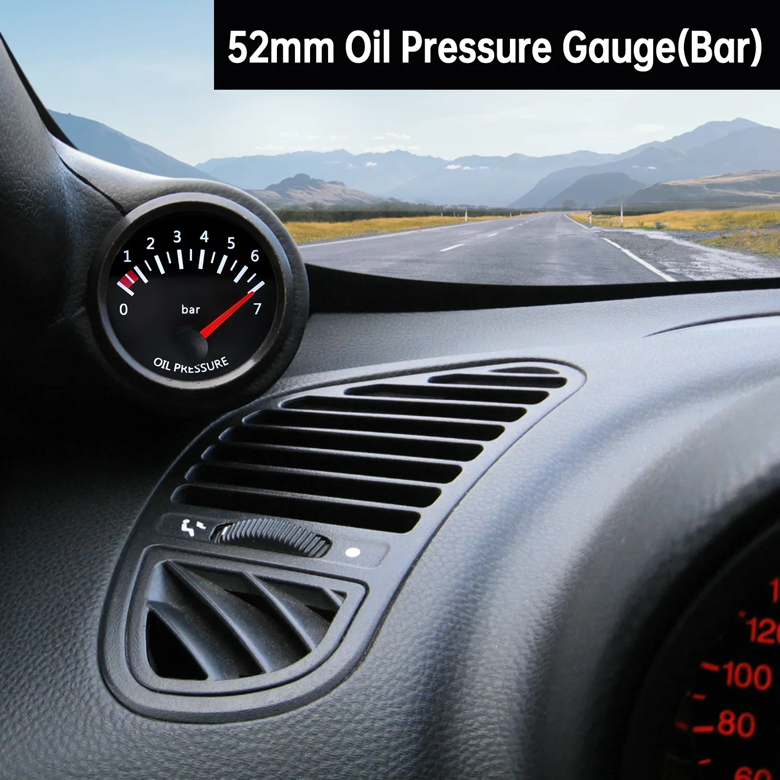 52MM Racing Car Indicator Gauge Water / Oil Temperature Voltmeter Oil Press Meter BAR PSI EGT Vacuum Boost Air Fuel Ratio Gauge - view 4