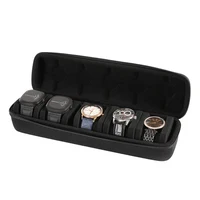 Boîte de rangement pour montres pour hommes, étui de voyage portable pour montres, support de présentation pour montres-bracelets avec système anti-déplacement 4