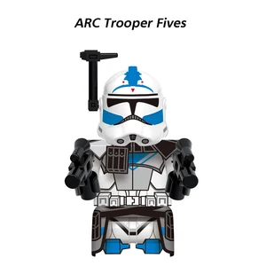 ARC Trooper Fives Clone Trooper Waxer Blok Bangunan Wolfpack Rebus Bayangan Imperial Stormtrooper Komandan Sandtrooper Batu Bata Mainan 10 minifigures lego stormtrooper dengan penjualan terbaik - №