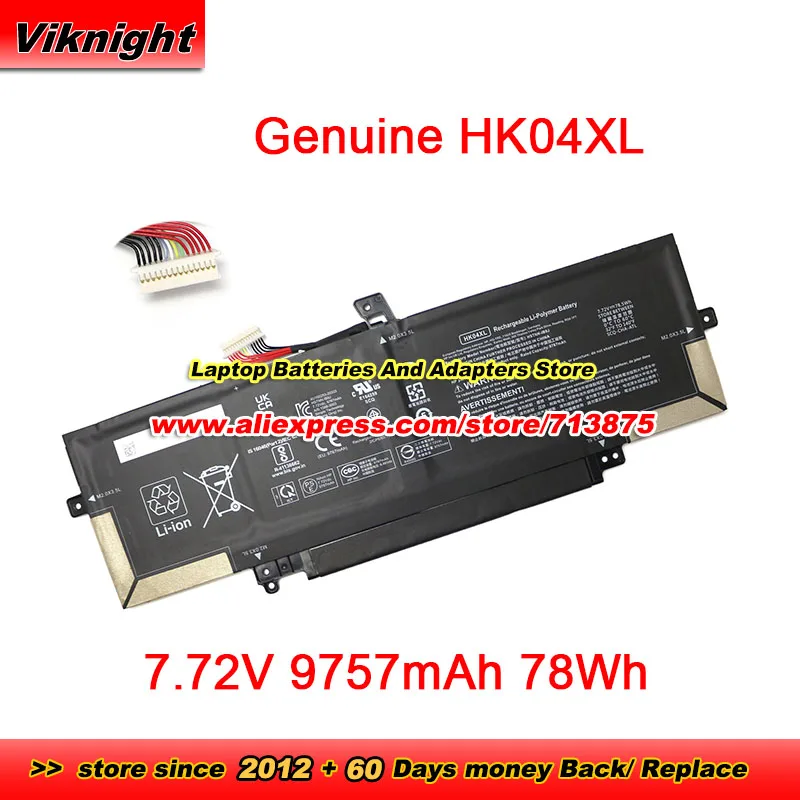 

Genuine HK04XL Battery HSTNN-IB9J L83796-171 For Hp EliteBook X360 1040 G7 Series 78Wh 9757mAh 7.72V