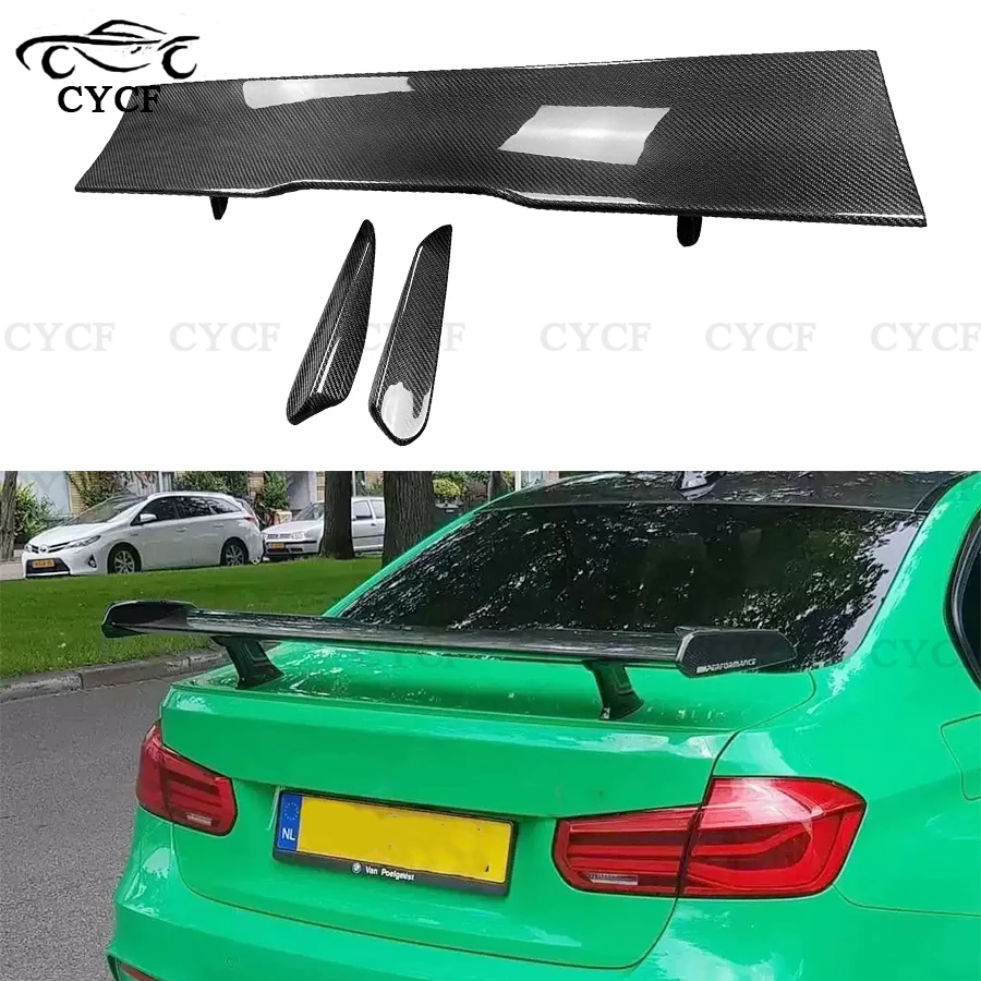 Carbon Fiber spoiler For BMW 2 3 4 5 serie M3 M4 F22 F30 F32 G30 G87 F82 G80 G82 V Style Tail fins Car Rear Trunk Spoiler Wing