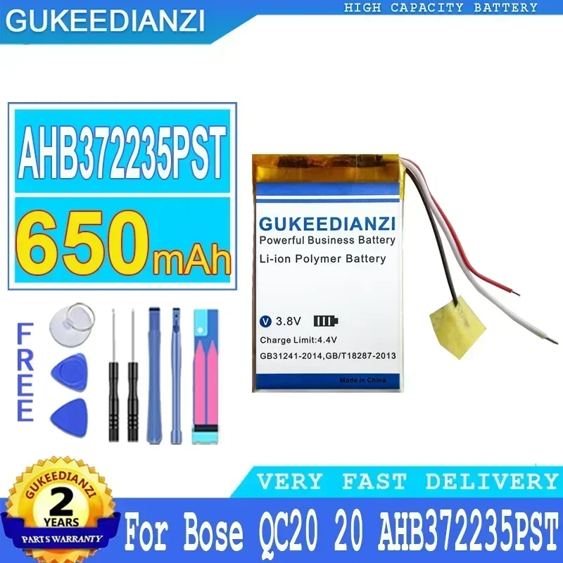 

AHB372235PST Mobile Phone Batteries 650mAh For dvr GPS mp3 car dvr PR-452035 For Bose QC20 QuietComFort 20 502035 Battery