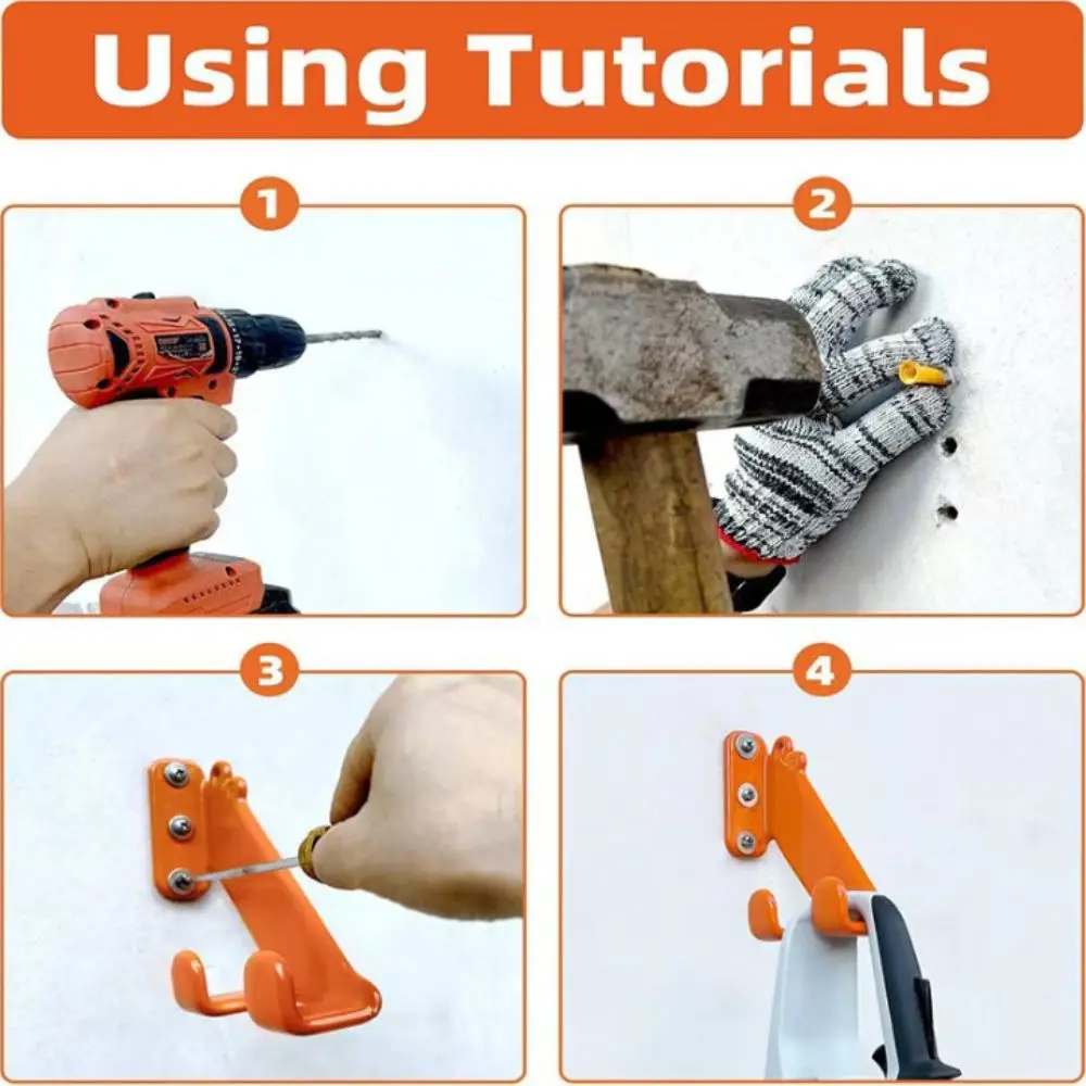 Bracket Heavy-Duty Chainsaw Hook Rust-Proof Anti-Slip Hooks Chainsaw Holder Metal Space-Saving Chainsaw Hanger Garden