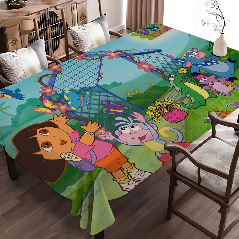 Divertido d-dora clásico Anime Explorer mantel cubierta de mesa Navidad Picnic fiesta cumpleaños boda impermeable escritorio tela Decoración