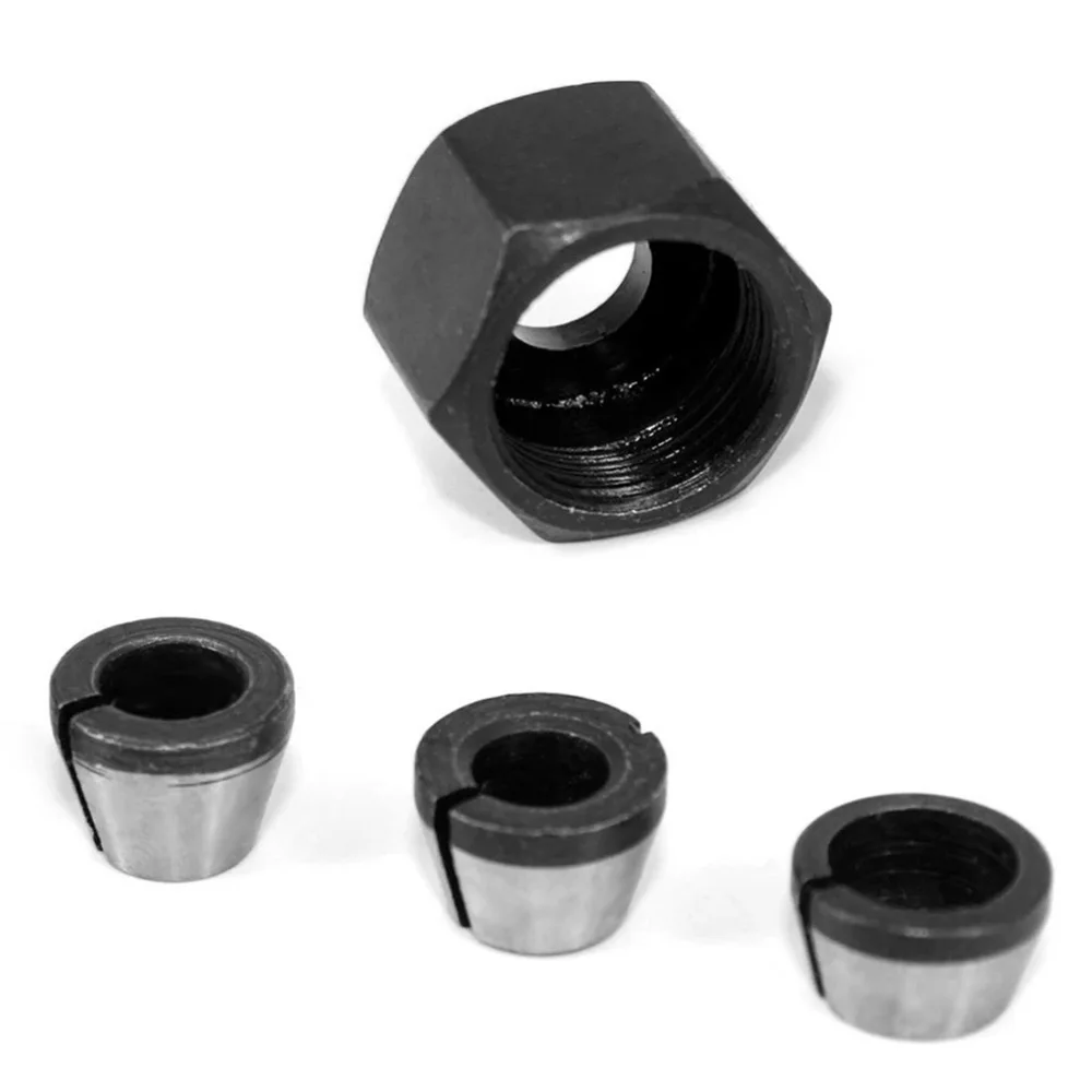 6/12PCS 6/6.35/8mm Milling Cutter Collet Adapter Collets Chuck Engraving Trimming Machine Electric Milling Cutter Accessories
