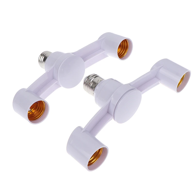 1Pc/2Pcs E27 To 2E27 Conversion Lamp Holder 85 285V Lamp Head Adapter For Home Hotel Lighting Base Accessories