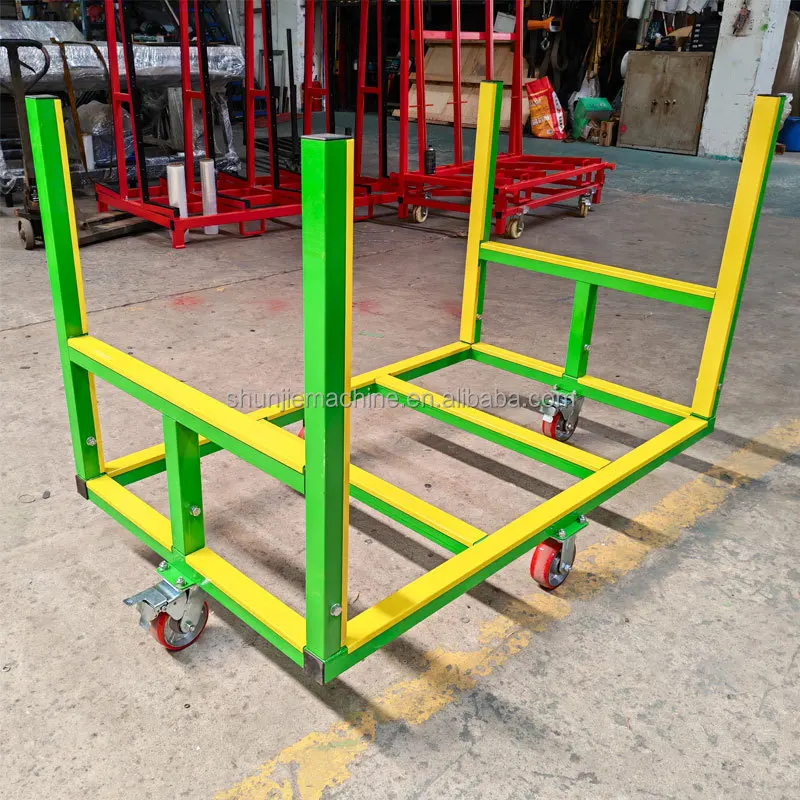 長さ1.5メートルの耐久性のあるU字型アルミ製ヘビーデューティー運搬カート、アルミ製トロリー、工場用回転式トロリー