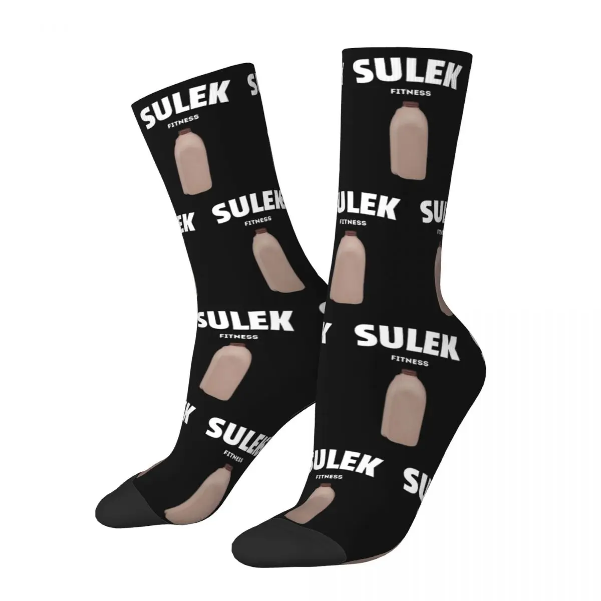 Fashion Sam Sulek Chocolate Milk Sports Socks Polyester Long Socks for Women Men Breathable