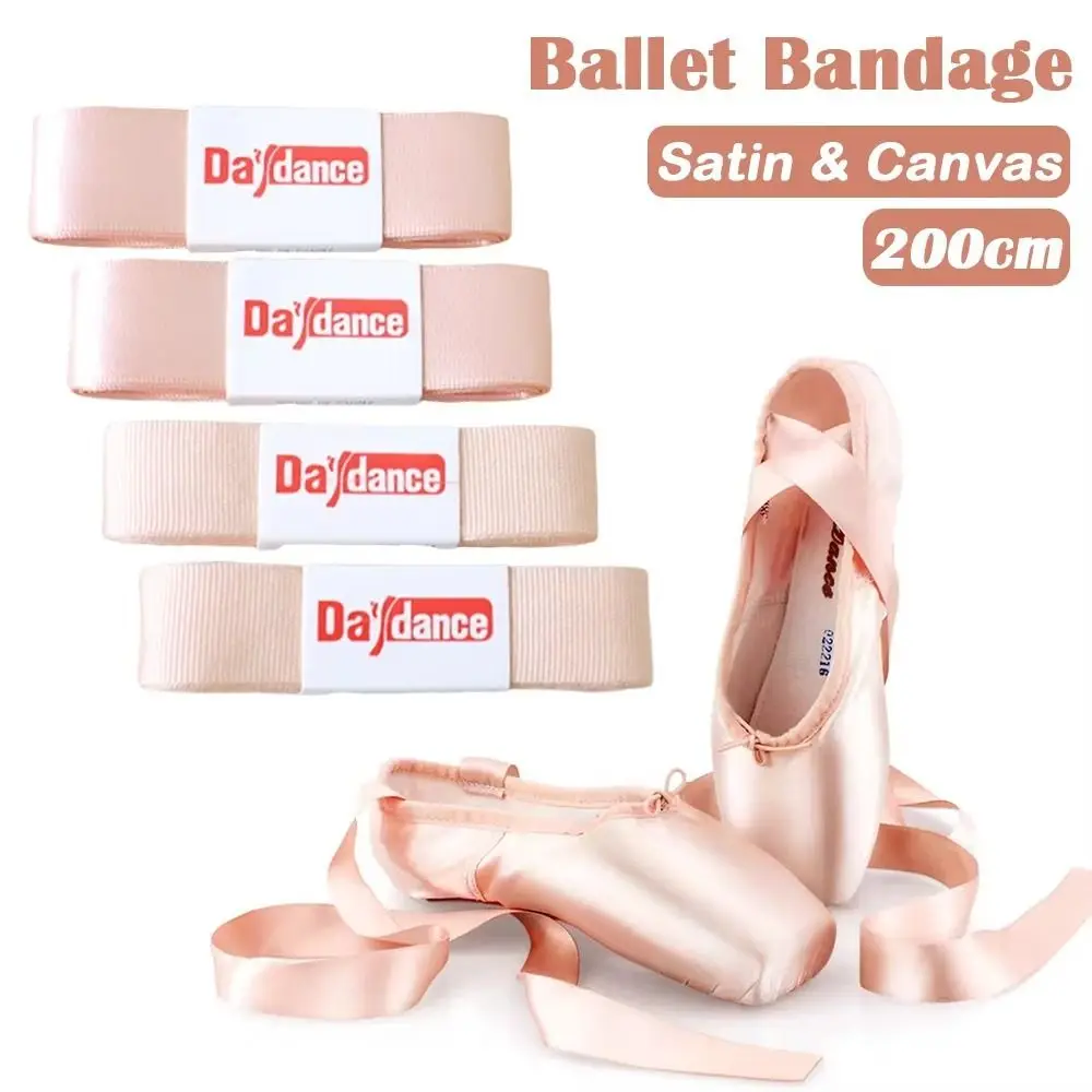 New 200CM Ballet Shoes Bandage Satin Canvas Invisible Ballet Shoes Lace Durable Dance Accessories