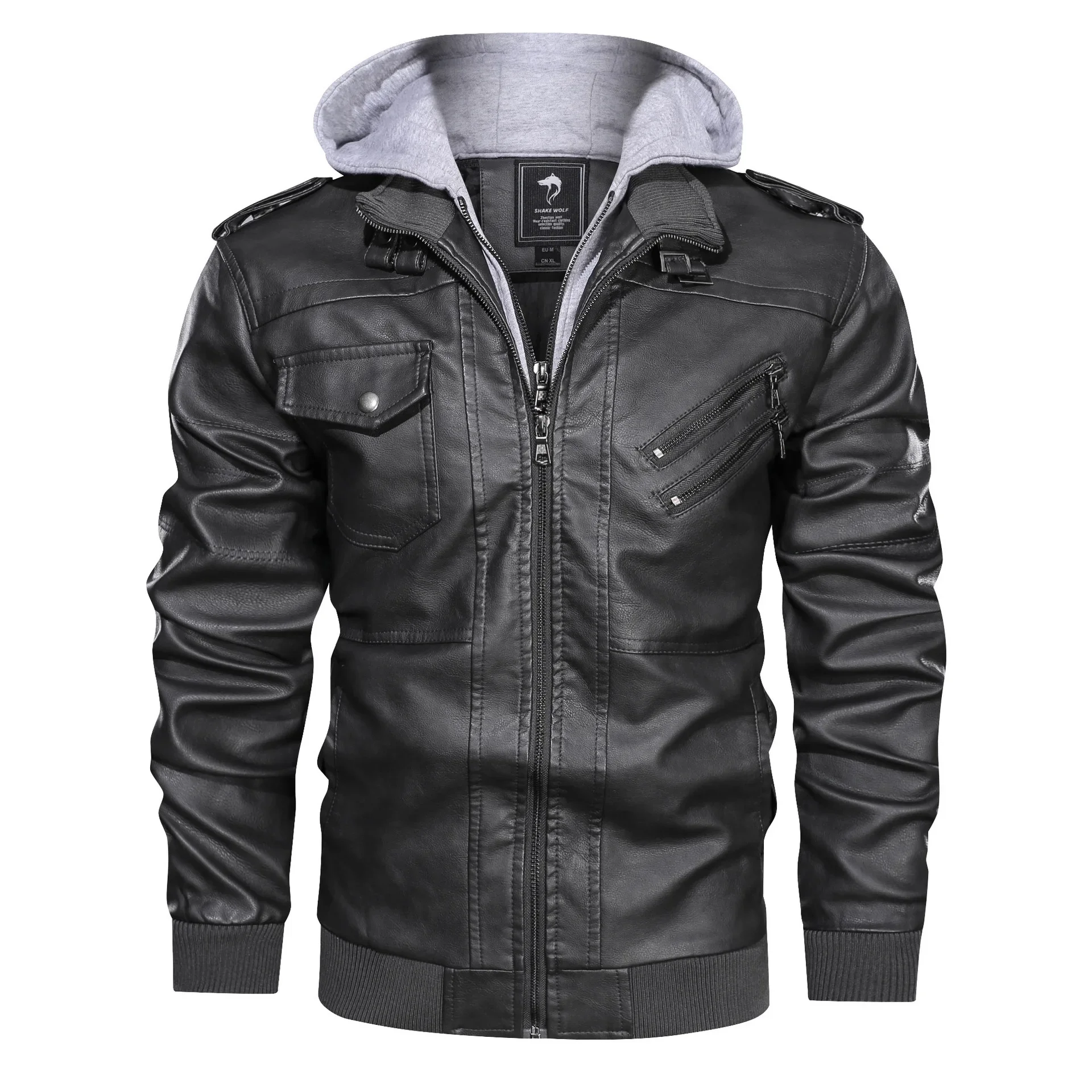 

2025 New Men's Leather Jackets Autumn Casual Motorcycle PU Jacket Biker Leather Coats Brand Clothing EU Size