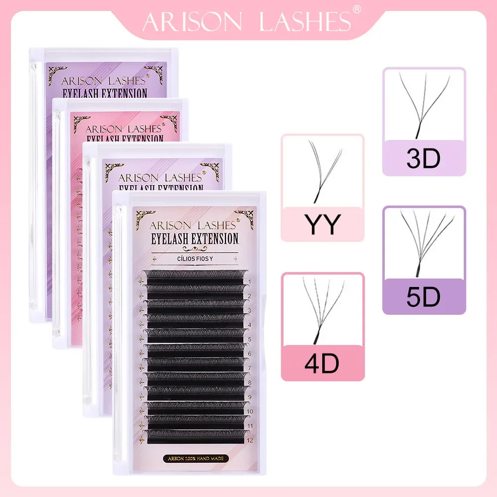 ARISON W 4D/3D/5D/YY Lashes Eyelashes Extensions Premade Volume Easy Fan Lash Natural Soft High Quality False Eyelash Extension