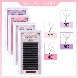 ARISON W-extensiones de pestañas postizas 4D/3D/5D/YY, volumen prefabricado, fácil de ventilar, Natural, suave, de alta calidad