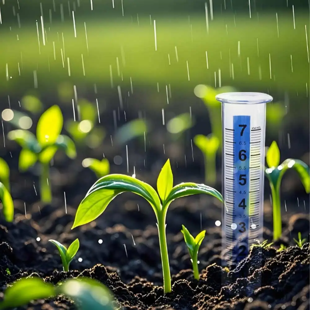 

Freeze-Proof Rain Meter Transparent Portable Fence Mounting Bracket Large Capacity Adjustable Height Rain Measuring Tool Farm