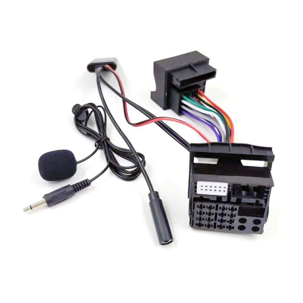 Biurlink Bluetooth Microphone AUX IN Harness Cable for Audi TT 2007-2010,TTS Coupe,Roadster Chorus II+ EU Quadlock Connector